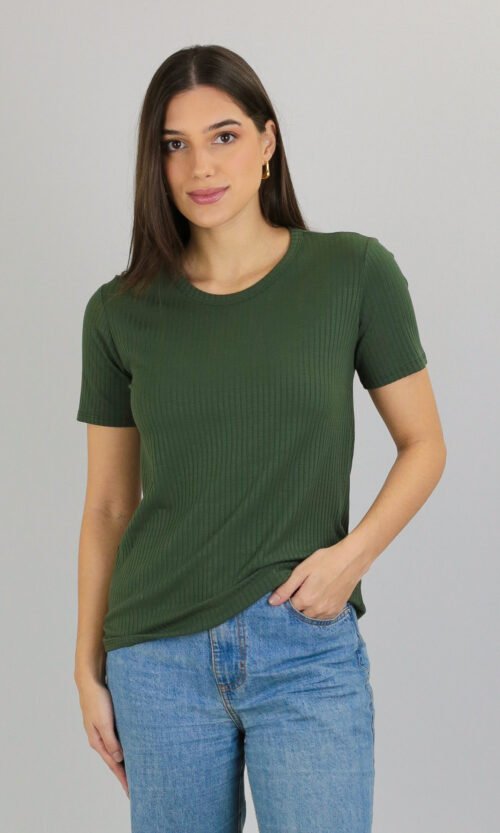 01.0200 BLUSA MANGA CURTA GOLA U CANELADA CURITIBA