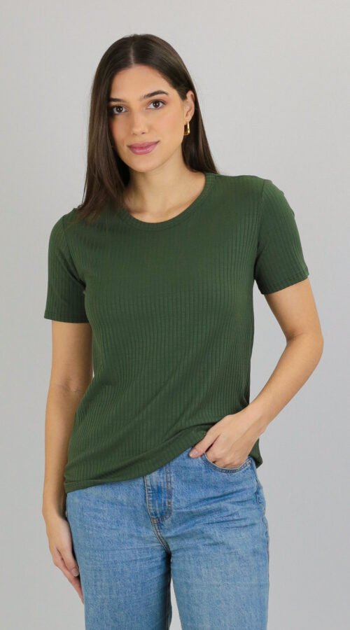 01.0200 BLUSA MANGA CURTA GOLA U CANELADA CURITIBA